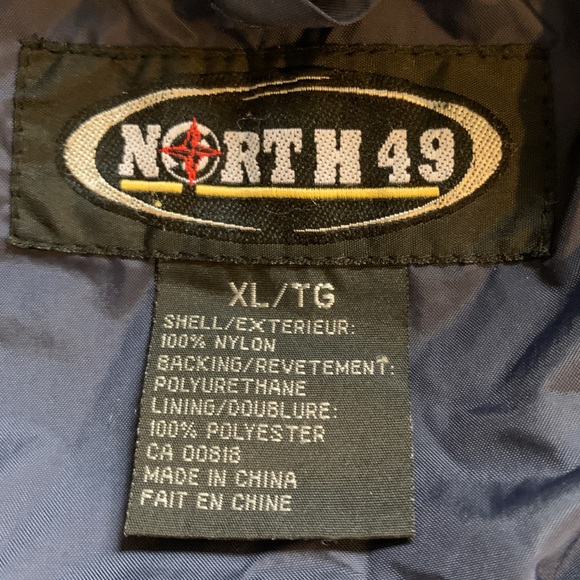 North 49 X-Large Navy Blue & Beige Windbreaker - Picture 2 of 7